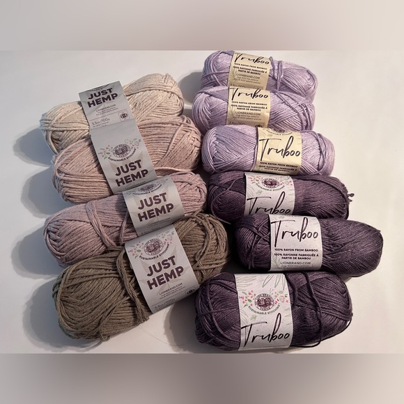 Lion Brand Other - YARN DESTASH / Lion Brand Truboo & Hemp Bundle